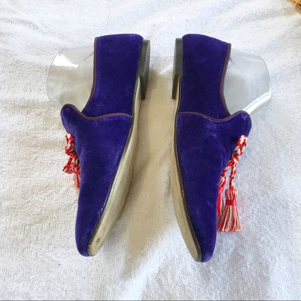 SOLD J.Crew Velvet Smoking Slippers Loafers Shoe 8 - Picture 3 of 4